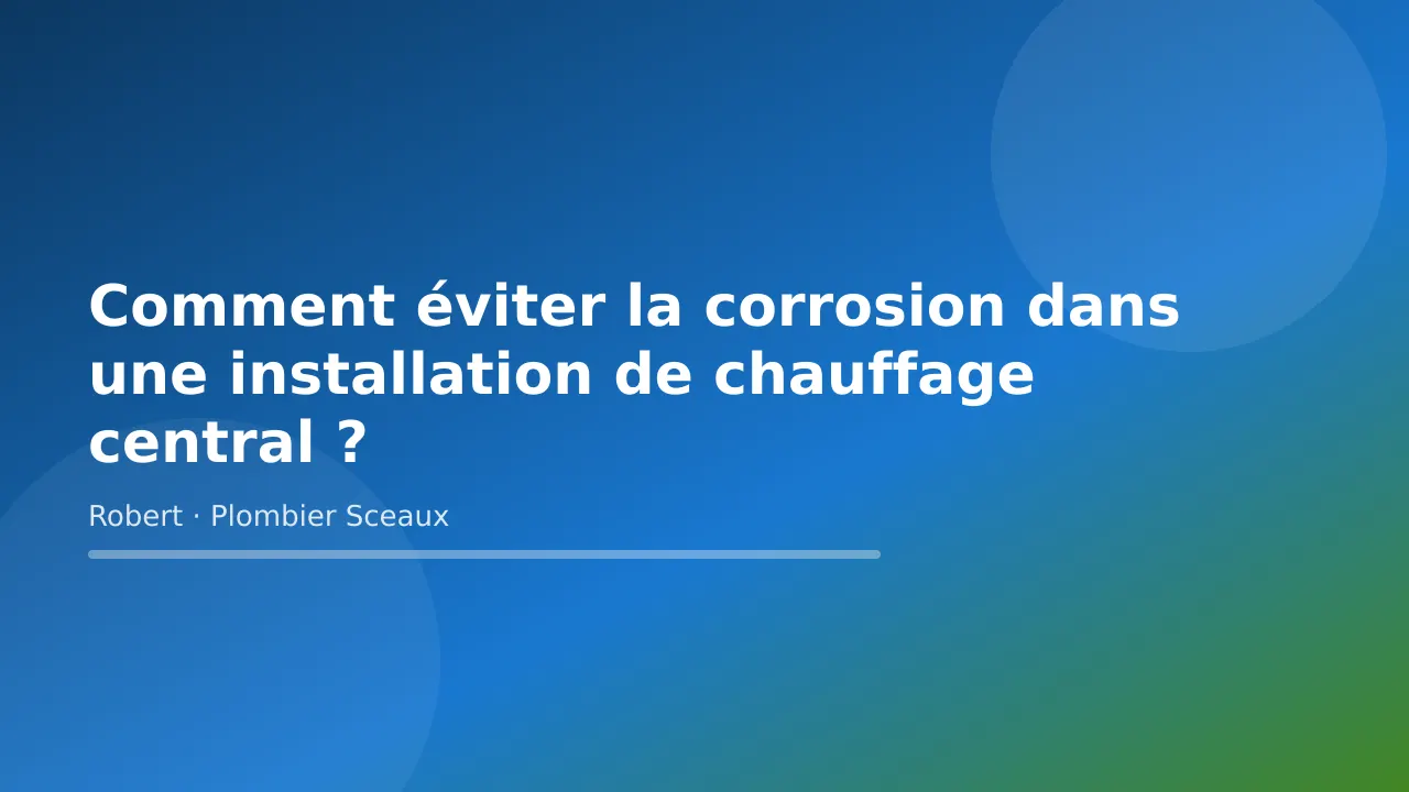 Comment éviter la corrosion dans une installation de chauffage central ?, plomberie à Sceaux