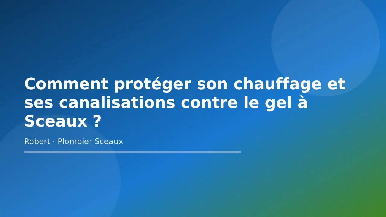 Comment protéger son chauffage et ses canalisations contre le gel à Sceaux ?, plomberie à Sceaux