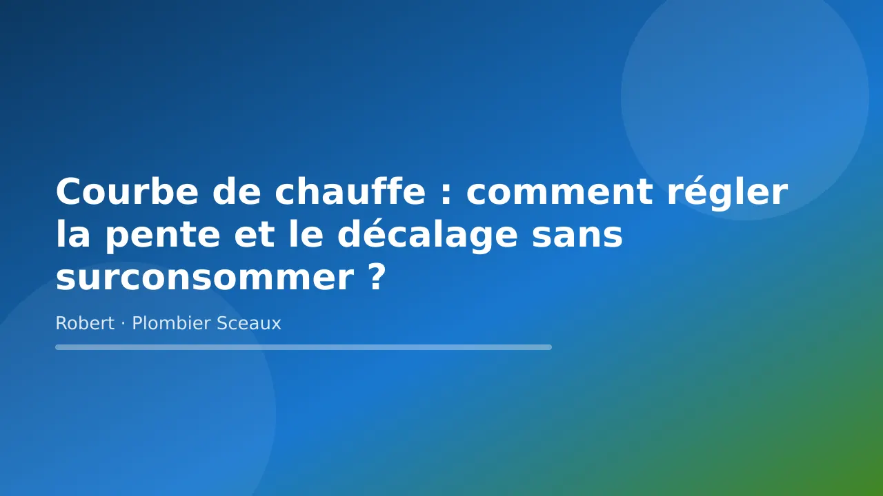 Courbe de chauffe : comment régler la pente et le décalage sans surconsommer ?, plomberie à Sceaux