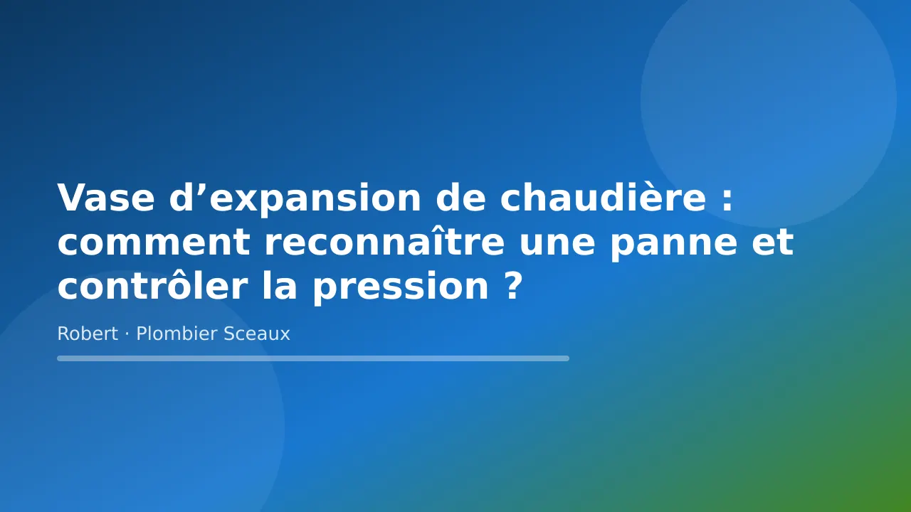 Vase d’expansion de chaudière : comment reconnaître une panne et contrôler la pression ?, plomberie à Sceaux